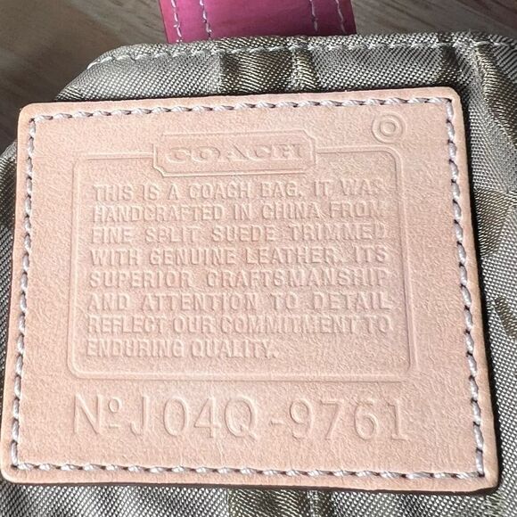 COACH Vintage Hampton Demi Pink 2Tone Suede/Patent Leather RARE & HTF - Picture 15 of 16